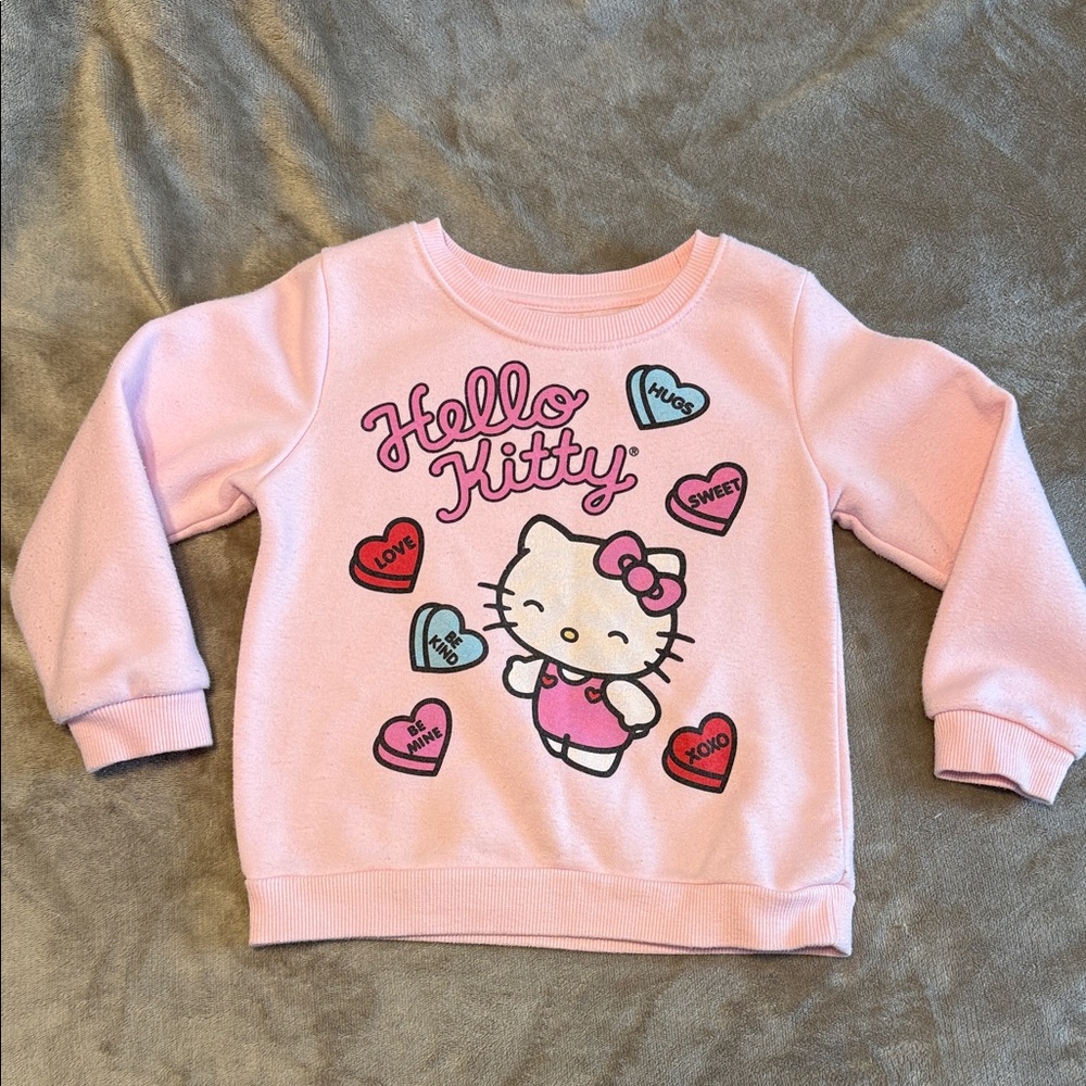 Hello Kitty Pink Sweatshirt with Heart Accents 4T